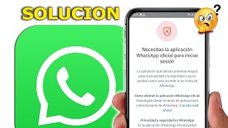 COMO Solucionar ERROR en WHATSAPP PLUS ✅ 2024 [upl. by Gussie191]