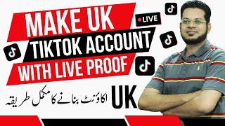 How to make uk tiktok account on giffgaff sim in Pakistan with live proof 2024 [upl. by Yona456]