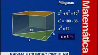 C 14  Prisma e Cilindro Circular  Matemática  Vestibulando Digital [upl. by Glassman797]