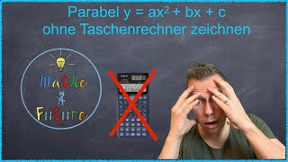 Parabel yax2bxc ohne Taschenrechner zeichnen [upl. by Ardnola347]