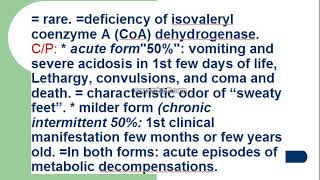 isovaleric acidemia inborn error of metabolism [upl. by Imerej215]