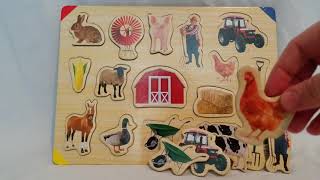 Old Macdonald Had a Farm song with kids puzzle [upl. by Bartlet331]