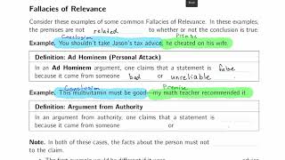 Fallacies of Relevance [upl. by Akirret]