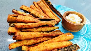 Courgette fries  Zucchini fries  Must try this crispy and crunchy fries [upl. by Mohl]