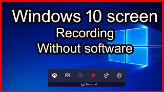 Windows 10 Screen Recorder  Screen Recording Game Bar Without Software Screen Recording windows 10 [upl. by Portwin547]