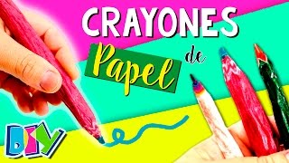 LAPICES de COLORES ARTESANALES hechos con papel  UTILES escolares DIY Regreso a CLASES [upl. by Ennairej]