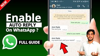 Whatsapp Par Auto Reply Wale Setting Kaise Kare  How To Enable Whatsapp Auto Reply Messages [upl. by Gebelein31]