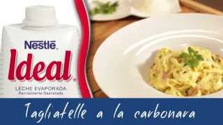 🍝 Tagliatelle a la carbonara  Recetas Nestlé IDEAL [upl. by Nnaj]