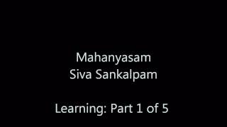 Mahanyasam  Siva Sankalpam  1 of 5 R5 DSB [upl. by Lizabeth]