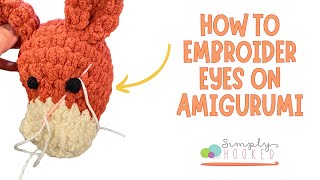 How to Embroider Eyes on Amigurumi  Baby Safe Alternative to Plastic Eyes on Crochet Animals [upl. by Ssitnerp833]