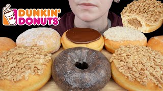 ASMR Dunkin Donuts Cookie Butter Chocolate Cake Jelly Boston Cream Apple Crumb Glazed Mukbang [upl. by Theresina429]