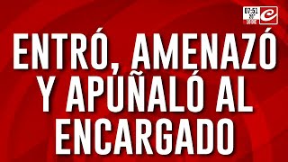 Delincuente apuñaló a encargado de edificio robó y escapó [upl. by Pember]