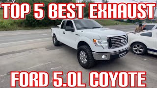 Top 5 BEST EXHAUST Set Ups for Ford F150 50 COYOTE V8 [upl. by Newhall]