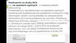 Korekta ZUS roczne rozliczenie składki na ubezpieczenie zdrowotne [upl. by Euqinommod]