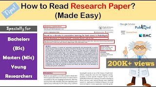 How to read a Research Paper  Made easy for young researchers [upl. by Kcirddehs]