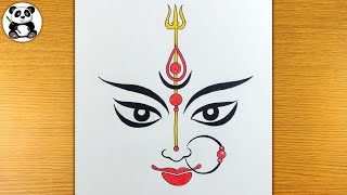 Vijayadashami drawing  Dussehra drawing  durga maa art ​⁠TaposhiartsAcademy [upl. by Helban]