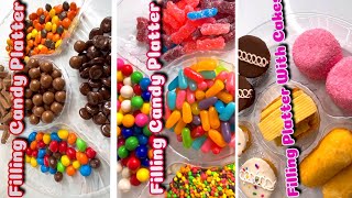 Filling Platter With Sweets ASMR  Candy Platter Compilation American Candies Chocolates Snacks [upl. by Mokas560]