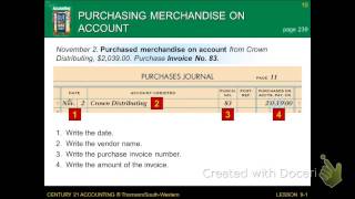 91 Journalizing Purchases Using Purchases Journal [upl. by Tikna]