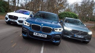 BMW X3 vs Volvo XC60 vs Jaguar FPace [upl. by Karlis]