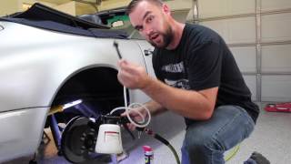 Harbor Freight Pneumatic Brake Bleeder Kit  DIY  Porsche 911 [upl. by Elson]