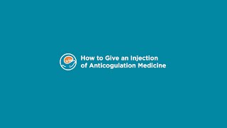 How to Give an Injection of an Anticoagulation Medicine [upl. by Lamee]