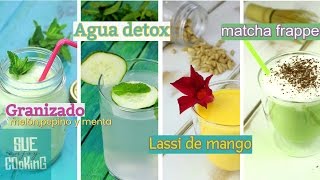 4 bebidas sanas nutritivas y fáciles [upl. by Cadman]