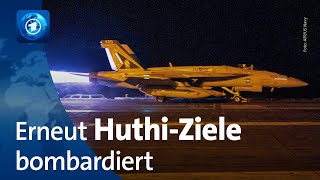 USMilitär beschießt erneut HuthiStellungen im Jemen [upl. by Tila848]