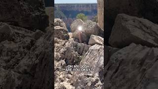 Hiker sends SOS signal rescued by passing stranger at Grand Canyon 😳 [upl. by Vasileior84]