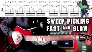 Jason Becker  Altitudes Sweep Section Guitar Lesson Tabs [upl. by Skolnik822]