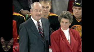 Glenn Hall Tony Esposito Chicago Blackhawks Jersey Retirement Ceremony Nov 20 1988 [upl. by Perrie]