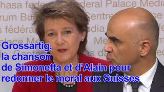 Simonetta Sommaruga et Alain Berset chantent le Coronavirus CHANSON DAVRIL [upl. by Erreid]