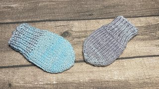 Baby Handschuhe stricken Fäustlinge [upl. by Nirel]