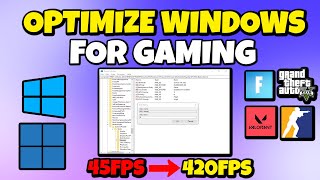 🔧MAXIMUM GAMING PERFORMANCE OPTIMIZE WINDOWS FOR GAMING 2024🔥FPS BOOST amp 0 DELAY [upl. by Artimed]