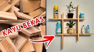 CARA MEMBUAT RAK DINDING DARI KAYU [upl. by Ymorej]