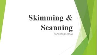 Part 2  Scanning  Steps Of Scanning  Differentiate amp Similarities Between Skimming and Scanning [upl. by Ilwain]