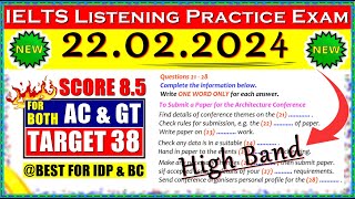 IELTS LISTENING PRACTICE TEST 2024 WITH ANSWERS  21022024 [upl. by Colt]