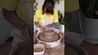 Throwing a bowl on the pottery wheel pottery ceramics clay smallbusiness relaxing satisfying [upl. by Ethbinium]