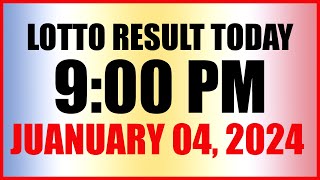 Lotto Result Today 9pm Draw January 4 2024 Swertres Ez2 Pcso [upl. by Eduardo]