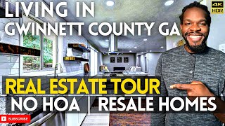 Living in Gwinnett County GA  NO HOA Resale Homes AVAILABLE NOW  Suburbs of Atlanta Real Estate [upl. by Apurk]