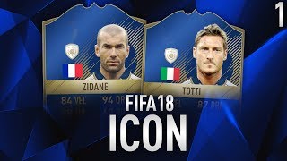 LE NUOVE ICONE DI FIFA 18Totti Zidane Ronaldinho [upl. by Dirrej]