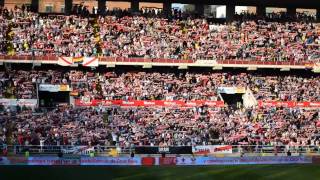 Espectacular cántico rayista en el minuto 24  Rayo Vallecano 31 UD Almería [upl. by Aerdnahc]