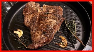 Cooking the Best T Bone Steak on the Stove amp Oven  Pan seared butter basted and Baked [upl. by Kai]