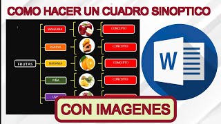 COMO hacer un CUADRO SINOPTICO en WORD con Imagenes [upl. by Octavla]