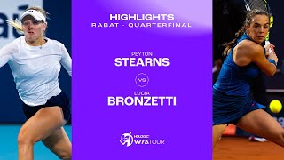 Peyton Stearns vs Lucia Bronzetti  2024 Rabat Quarterfinal  WTA Match Highlights [upl. by Inalem]