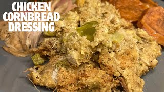 THE BEST CHICKEN CORNBREAD DRESSING RECIPE  PERFECT FOR THE HOLIDAYS [upl. by Kirrad]