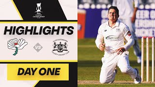 HIGHLIGHTS  Yorkshire v Gloucestershire  Day One  Yorkshire openers both hit tons on first day [upl. by Riti]