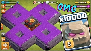 10000 golem attack in clash of clans OMG heaviest attack ever in coc history [upl. by Yht]