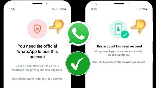 Cómo solucionar el problema de que necesitas el WhatsApp oficial para usar esta cuenta [upl. by Laurie]