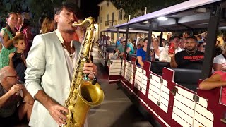 quotLITALIANOquot ciao Toto Cutugno Night Street Performance  Saxophone Cover Daniele Vitale [upl. by Wyndham53]