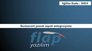 Restaurant yemek sepeti entegrasyonu  16014 [upl. by Airretnahs]